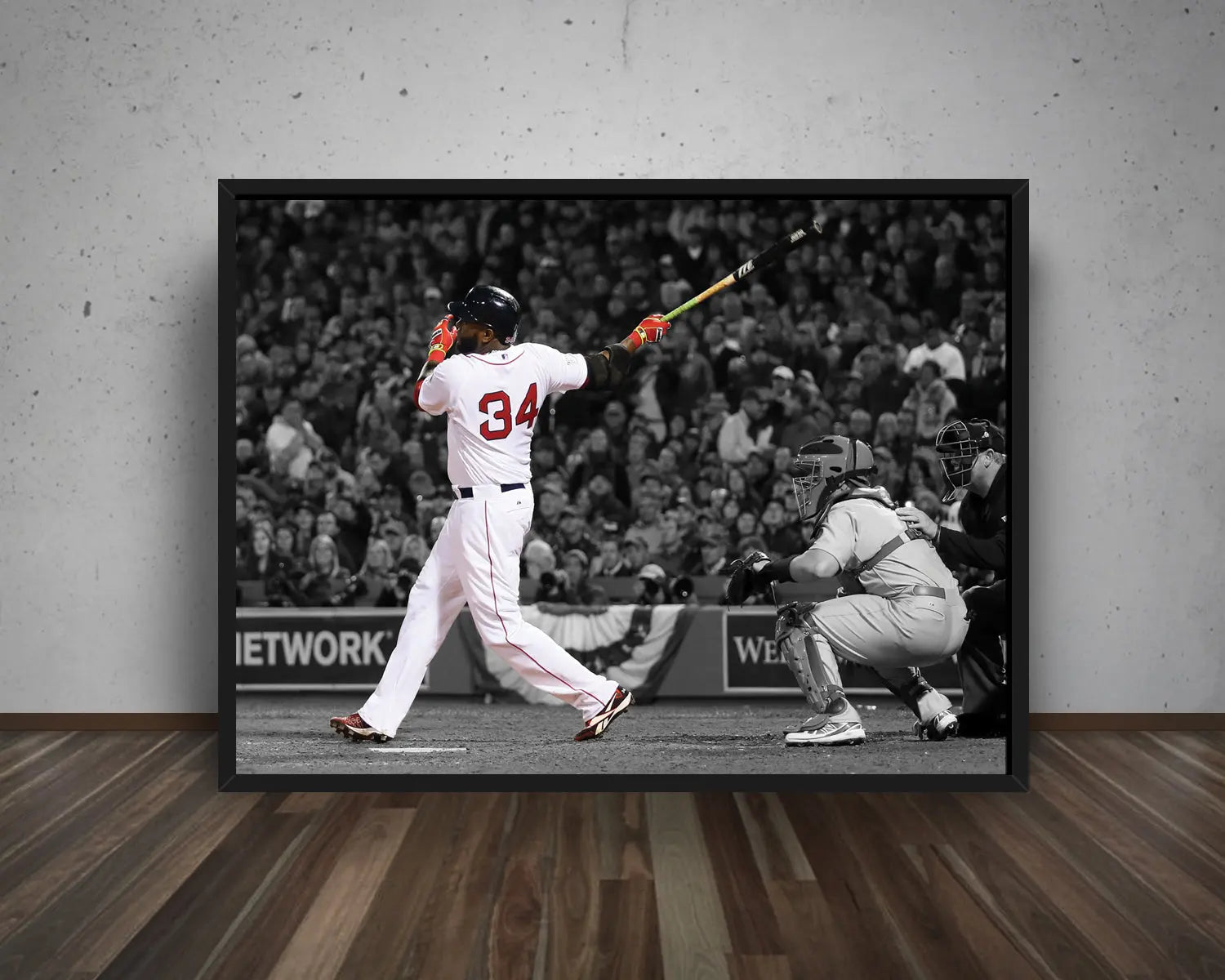 David Ortiz Black & White Canvas Art 