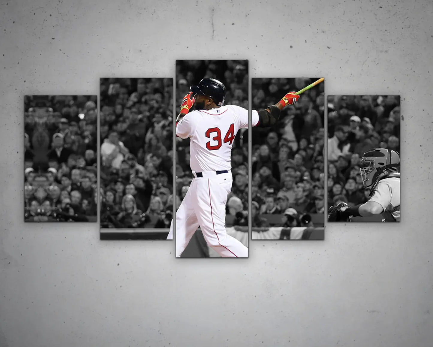 David Ortiz Black & White Canvas Art 
