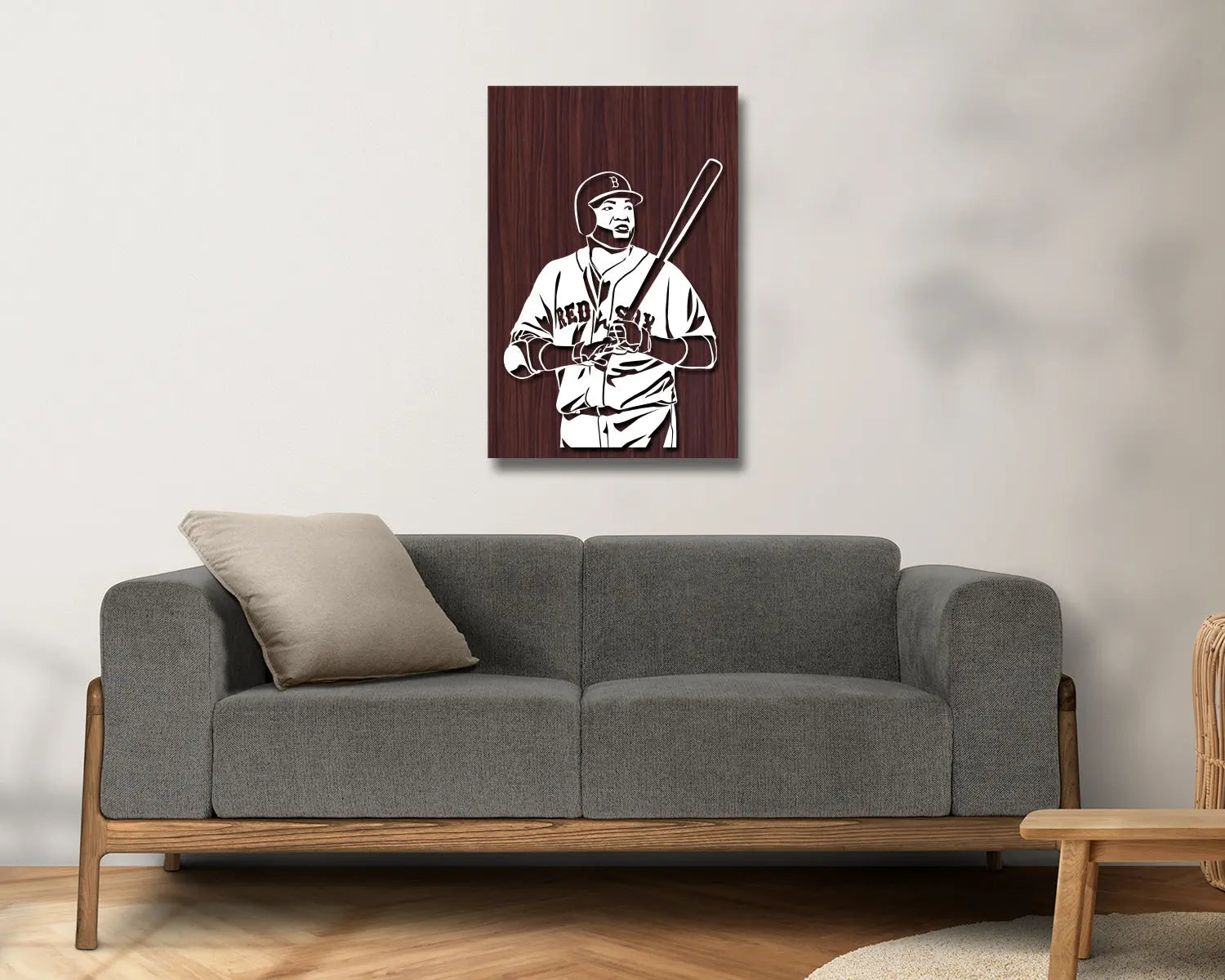 David Ortiz LED Wooden Decal 