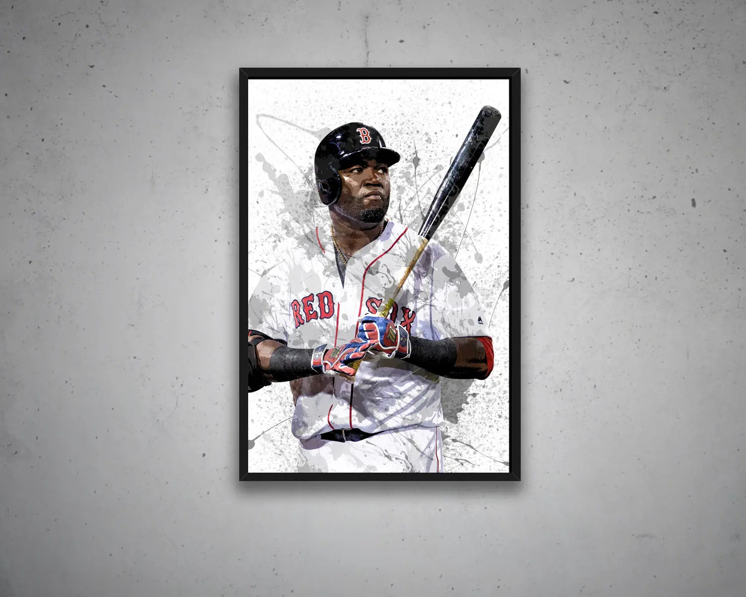 David Ortiz Splash Effect Canvas Art 