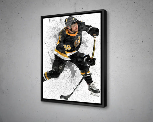 David Pastrnak Splash Effect Canvas Art 