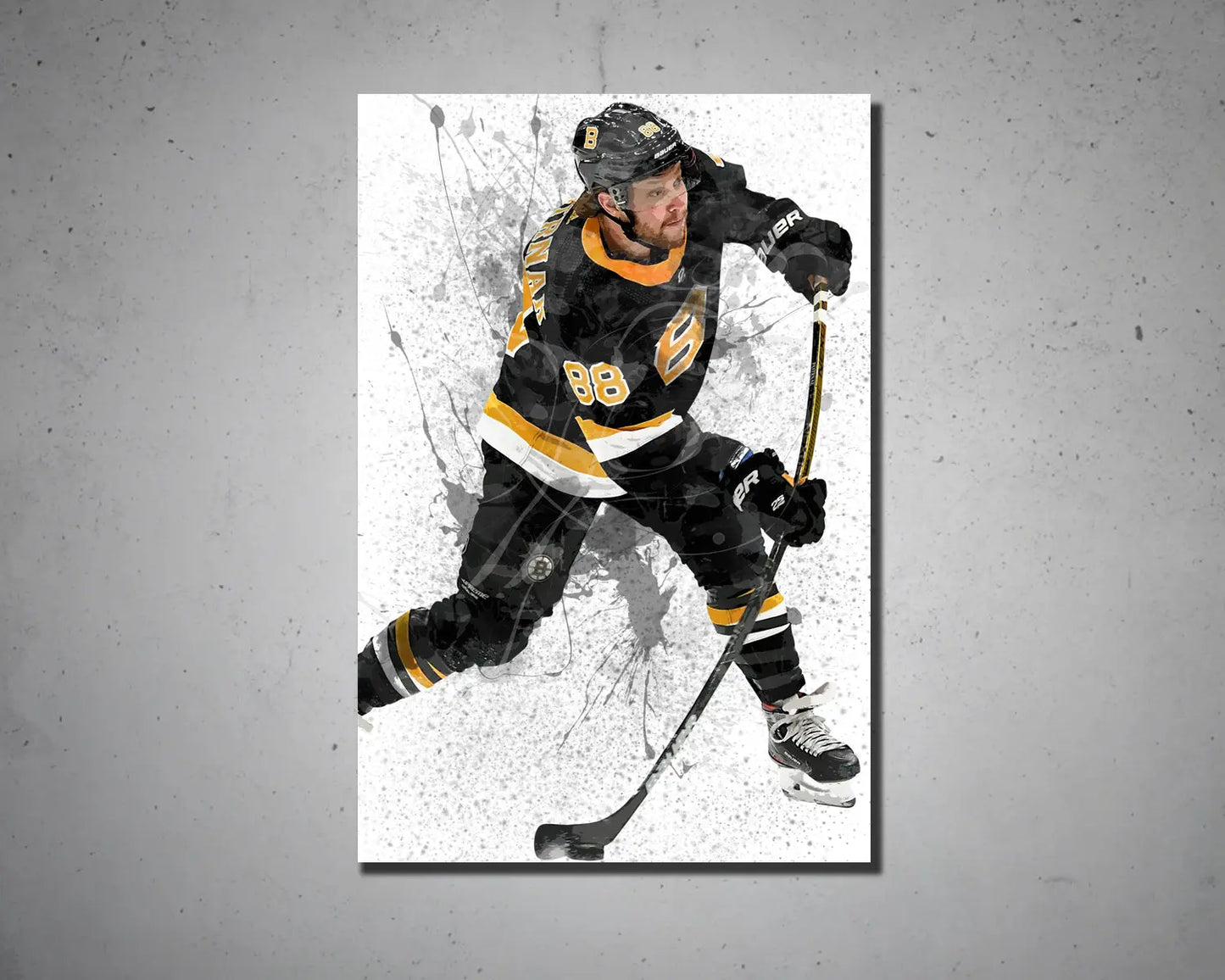 David Pastrnak Splash Effect Canvas Art 