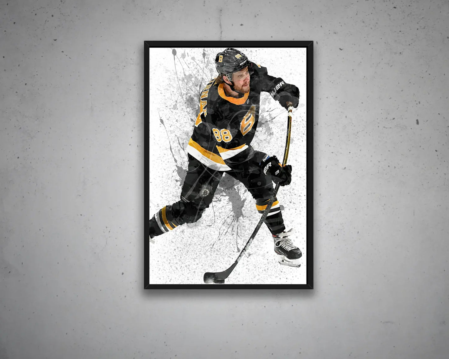 David Pastrnak Splash Effect Canvas Art 