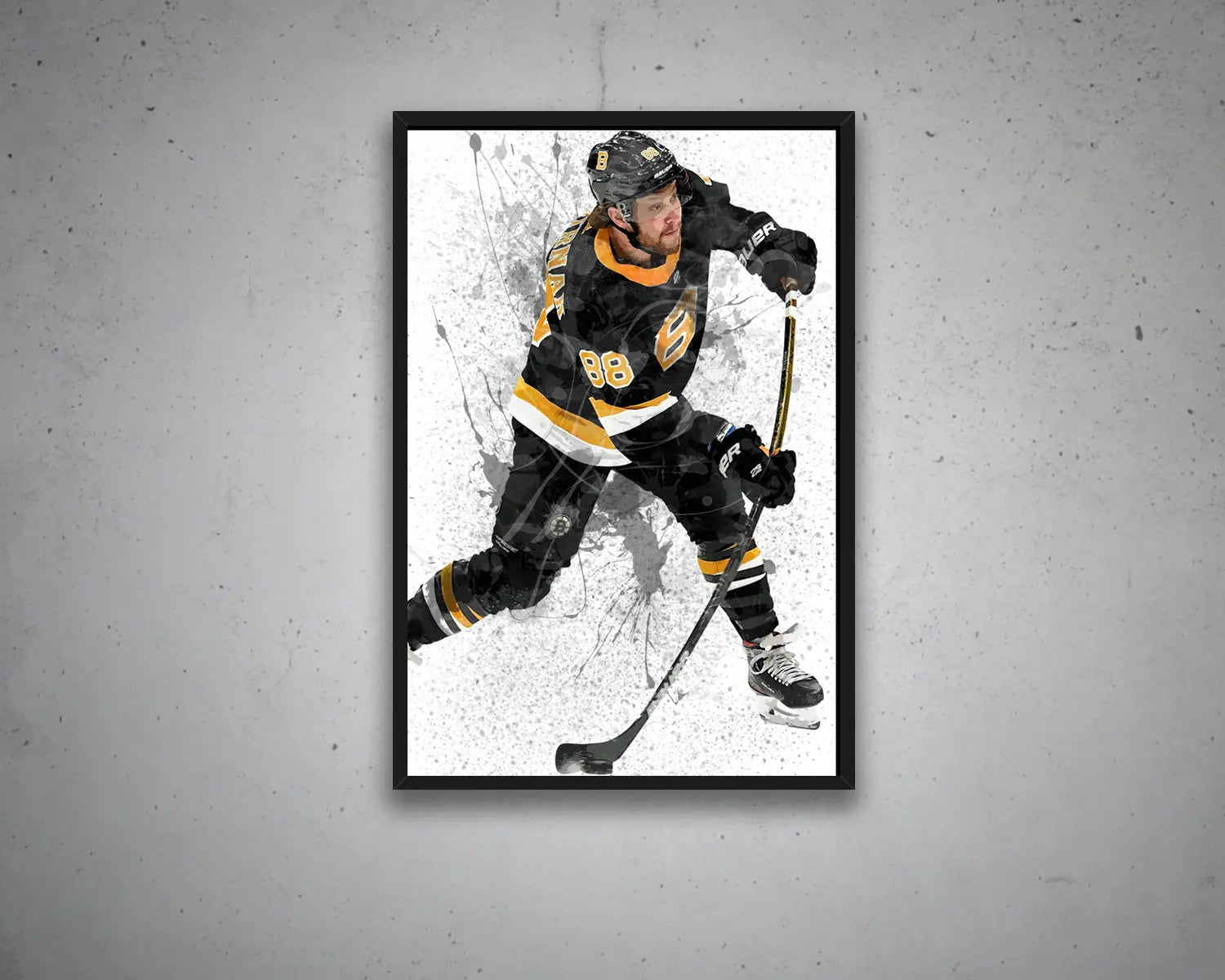 David Pastrnak Splash Effect Canvas Art 