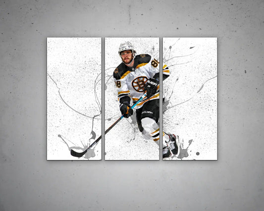 David Pastrnak Splash Effect Canvas Art