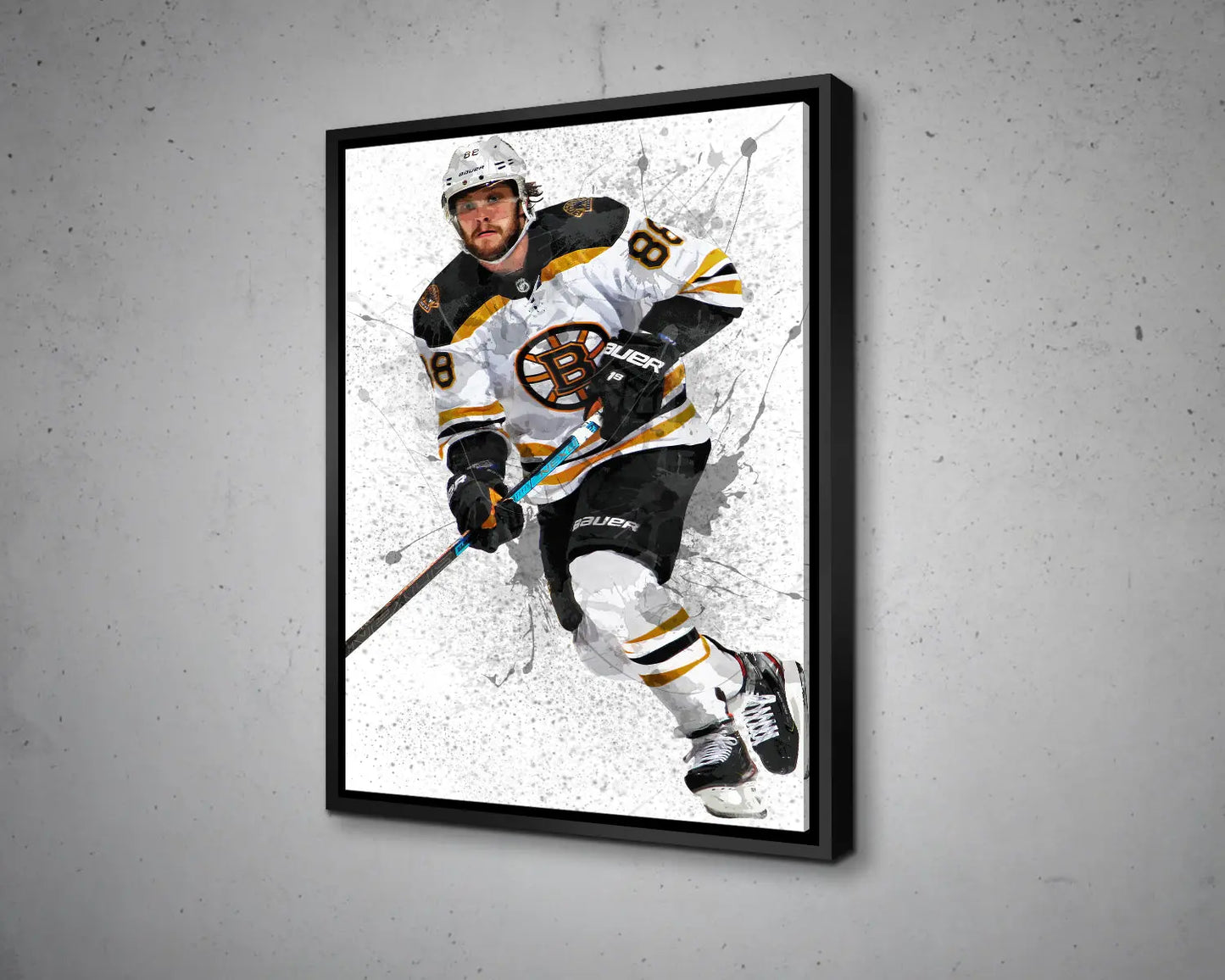 David Pastrnak Splash Effect Canvas Art 