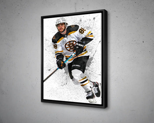 David Pastrnak Splash Effect Canvas Art 