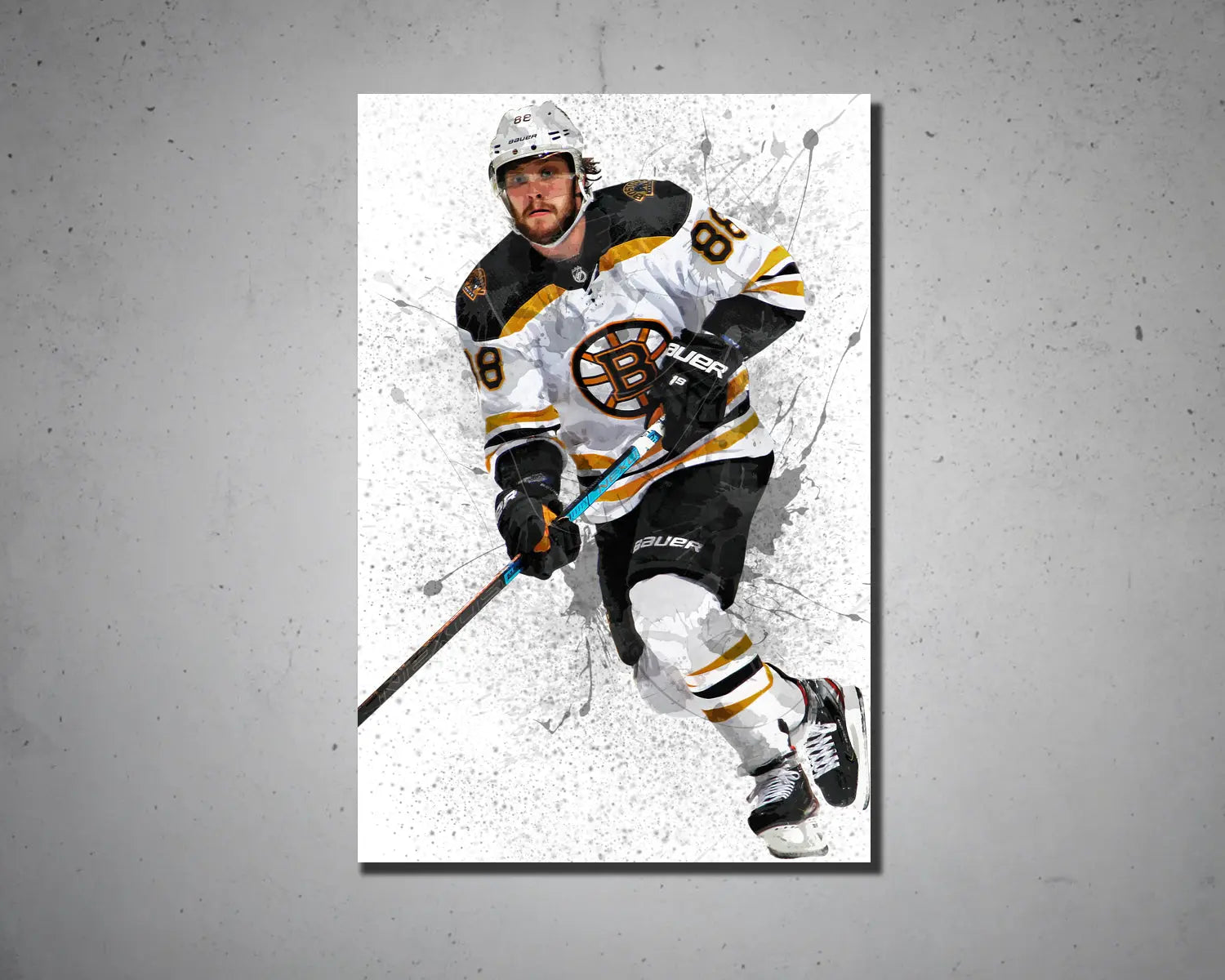 David Pastrnak Splash Effect Canvas Art 
