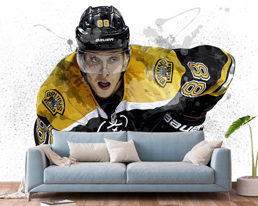 David Pastrňák Splash Effect Wallpaper 