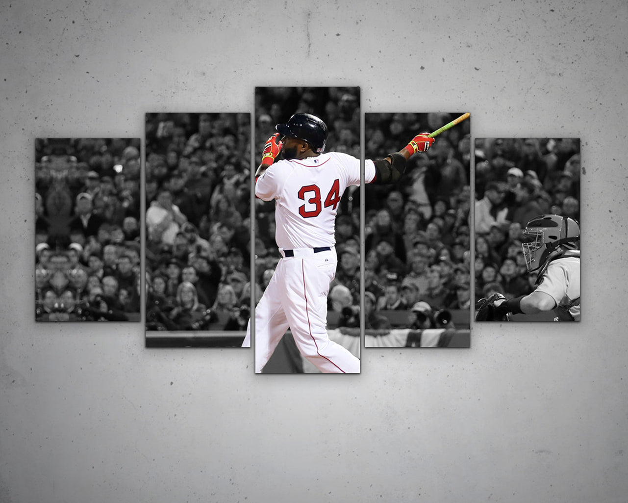 David Ortiz Black & White Canvas Art