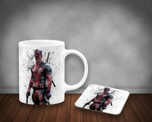 Deadpool Splash Effect Mug and Coaster