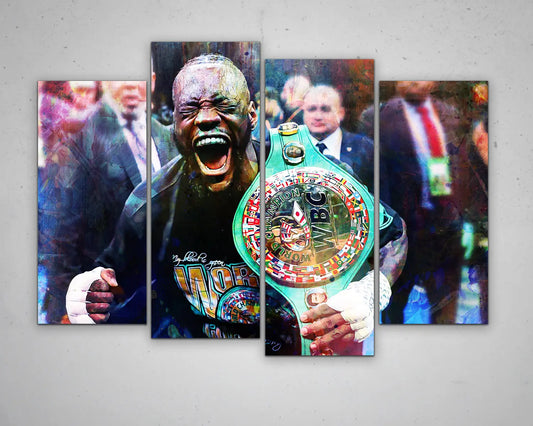 Deontay Wilder Multicolour Wall Art 