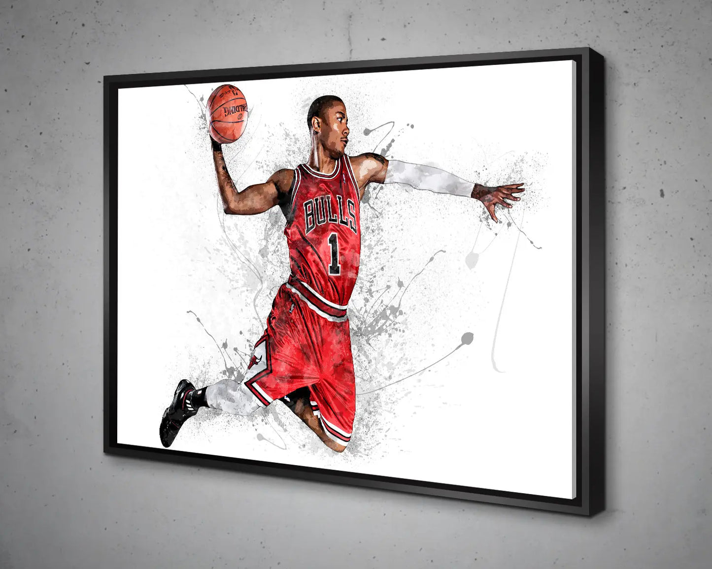 Derrick Rose Splash Effect Canvas Art 