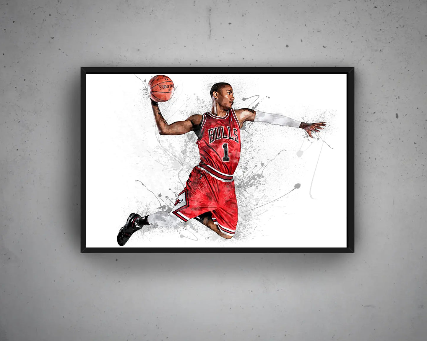Derrick Rose Splash Effect Canvas Art 