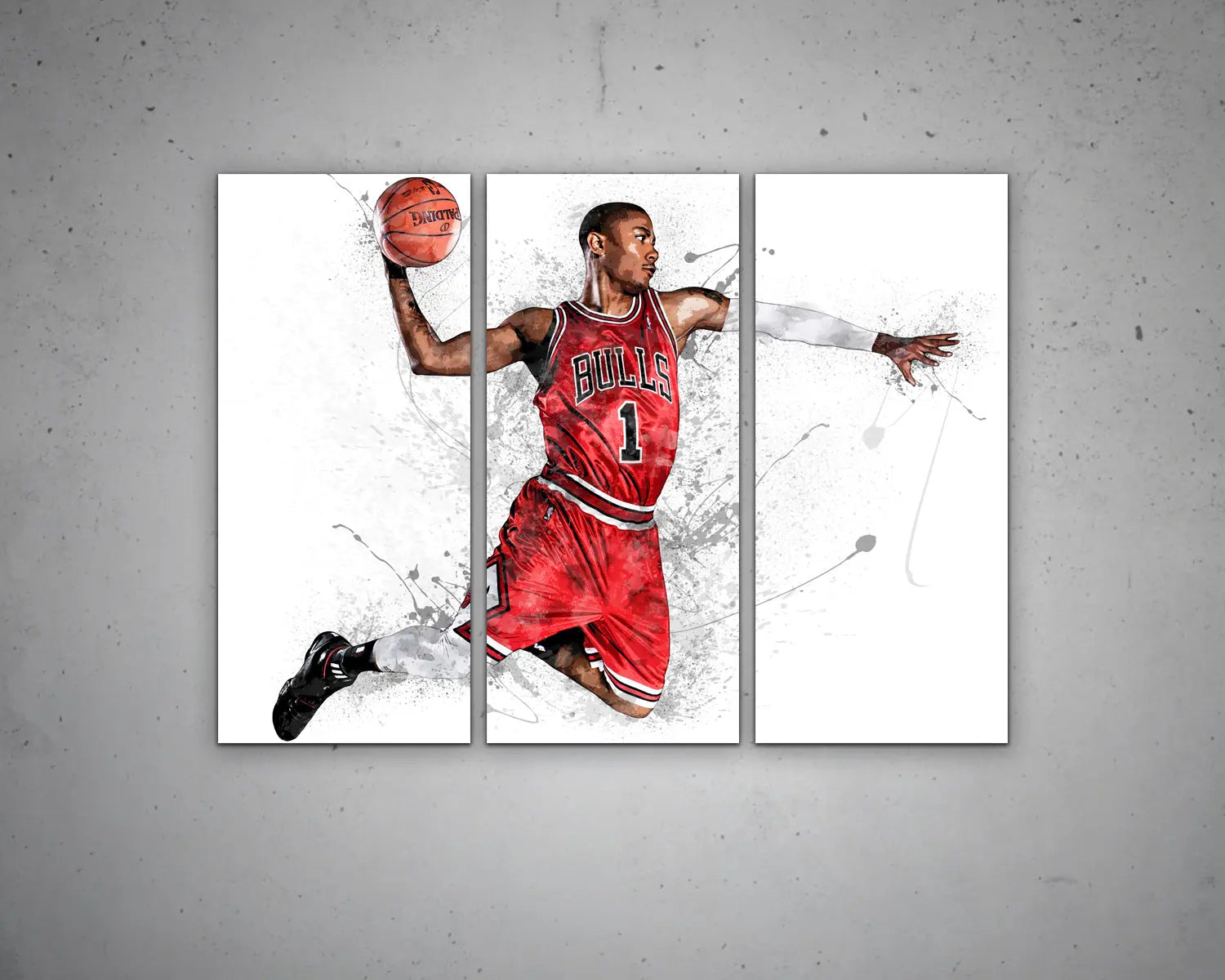 Derrick Rose Splash Effect Canvas Art 