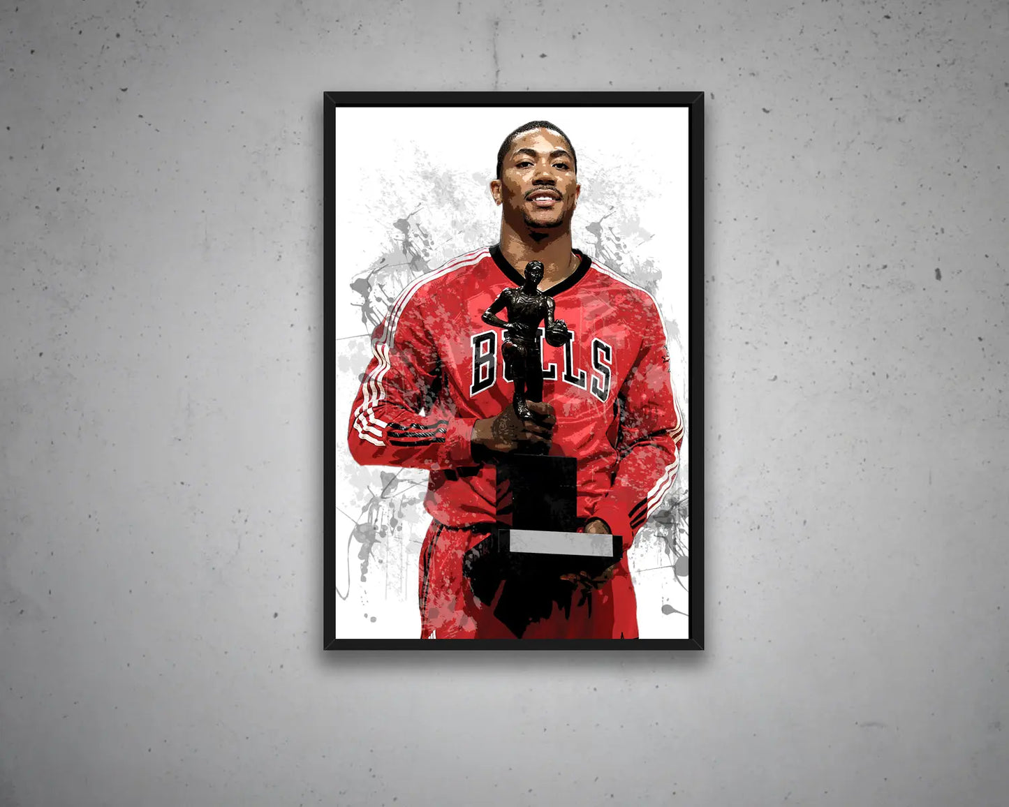 Derrick Rose Splash Effect Canvas Art 