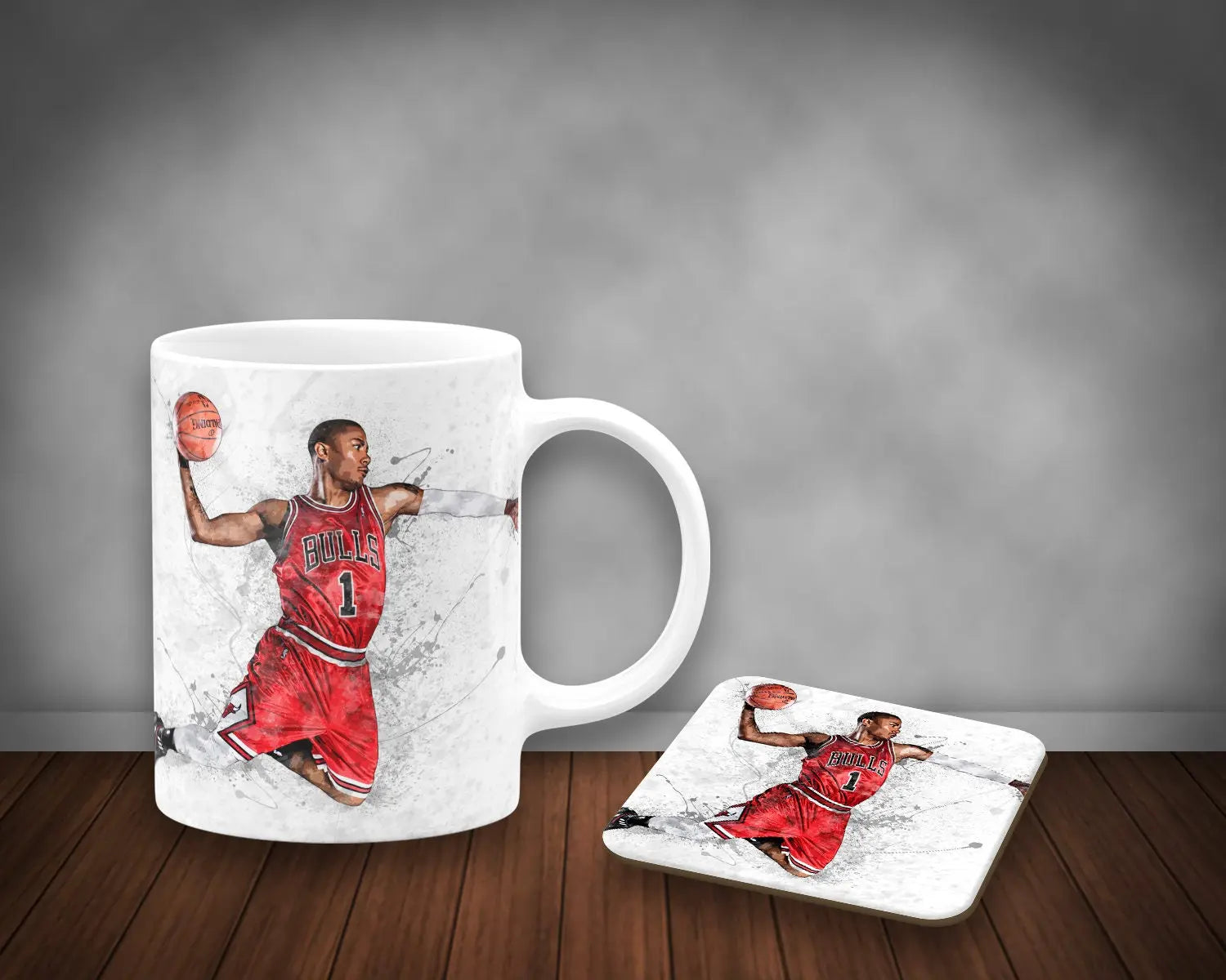 Derrick Rose Splash Effect Mug and Coaster 