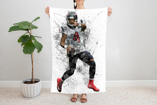 Deshaun Watson Splash Effect Fleece Blanket 