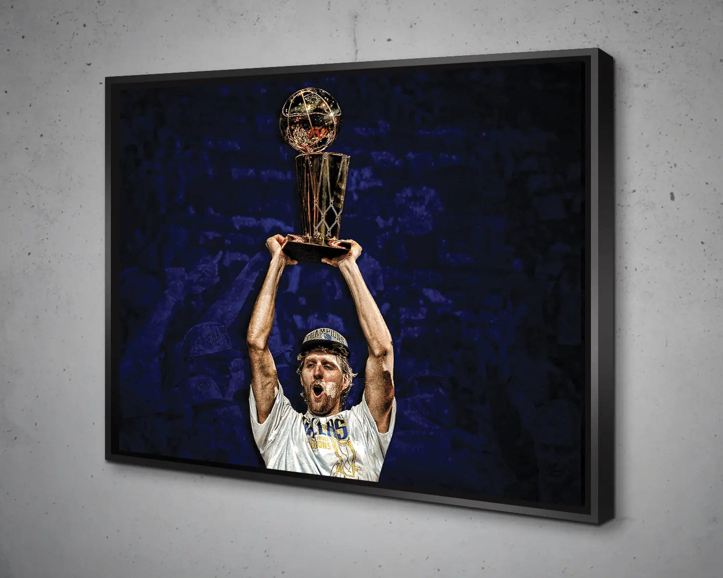 Dirk Nowitzki Black & White Canvas Art 