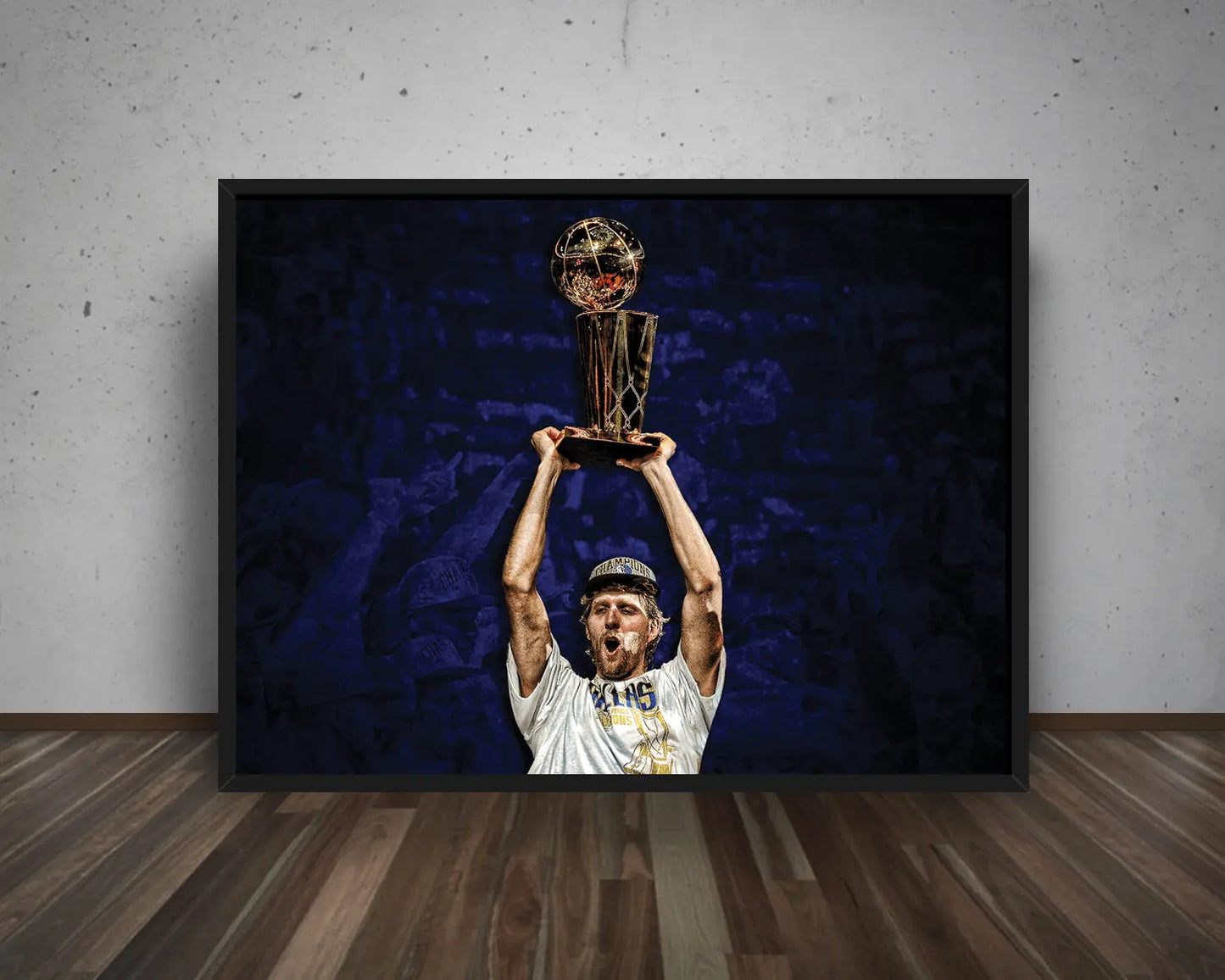 Dirk Nowitzki Black & White Canvas Art 