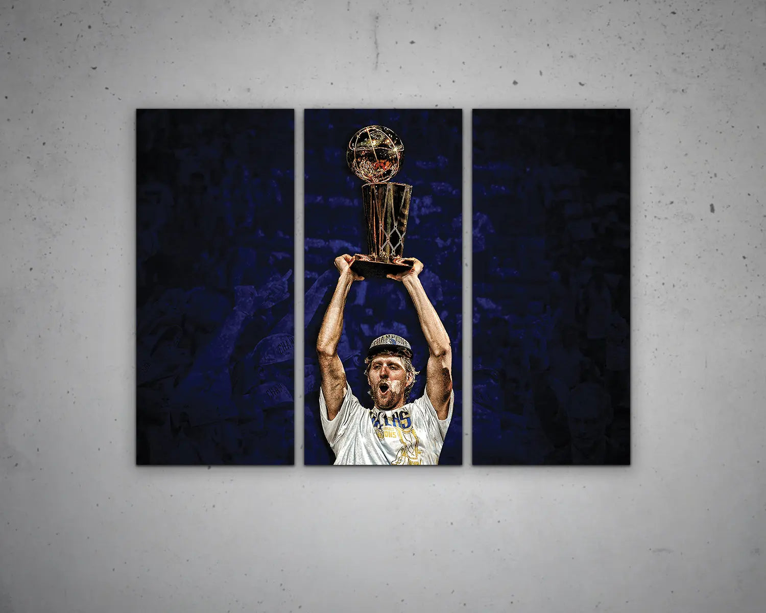 Dirk Nowitzki Black & White Canvas Art 
