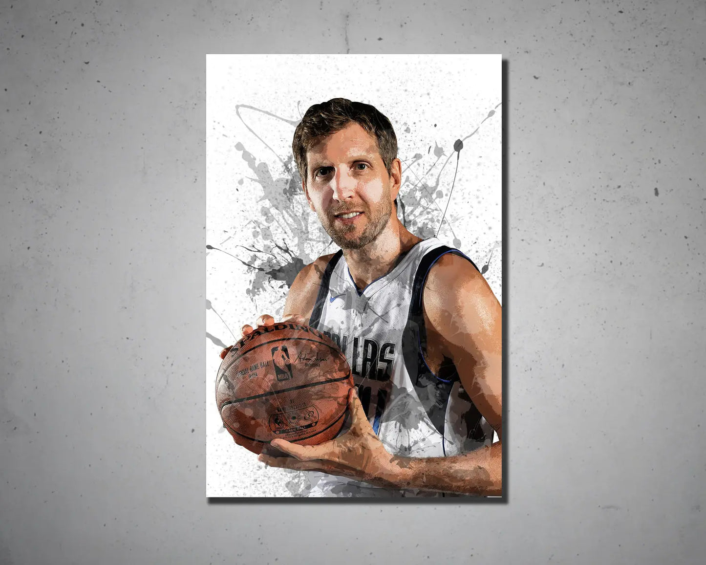 Dirk Nowitzki Splash Effect Canvas Art 