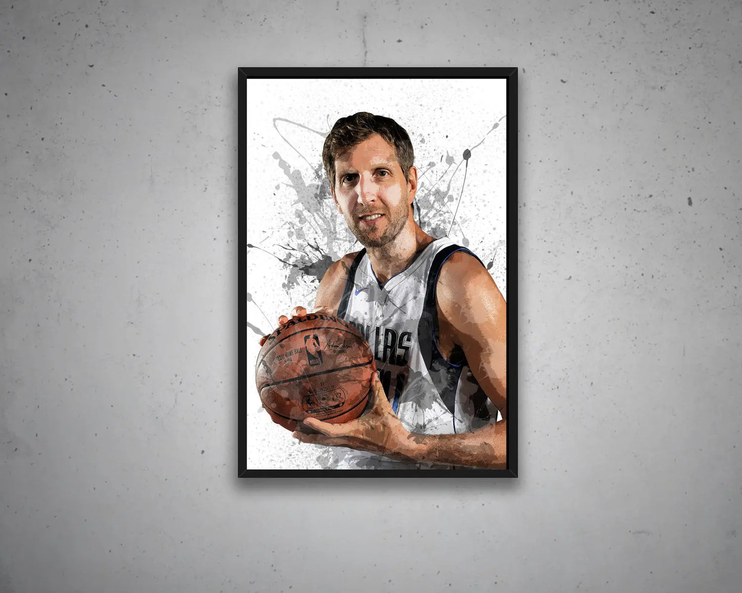 Dirk Nowitzki Splash Effect Canvas Art 