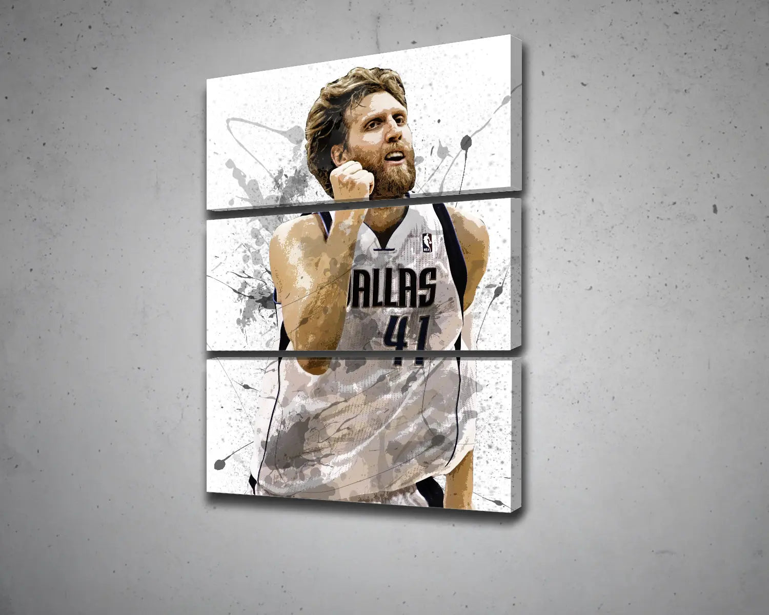 Dirk Nowitzki Splash Effect Canvas Art 