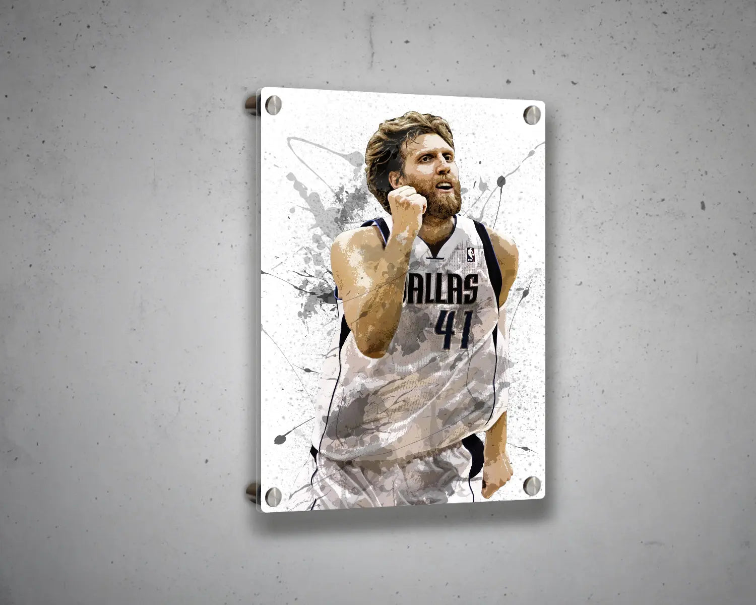 Dirk Nowitzki Splash Effect Canvas Art 
