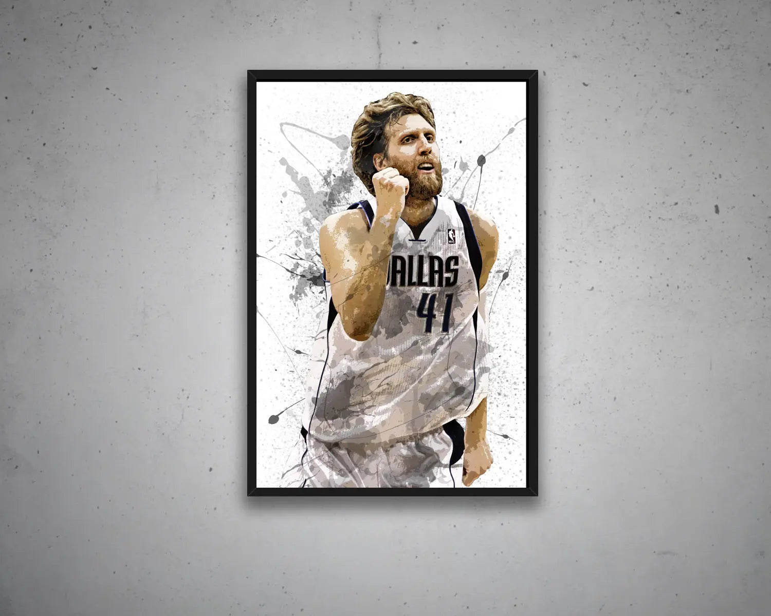 Dirk Nowitzki Splash Effect Canvas Art 