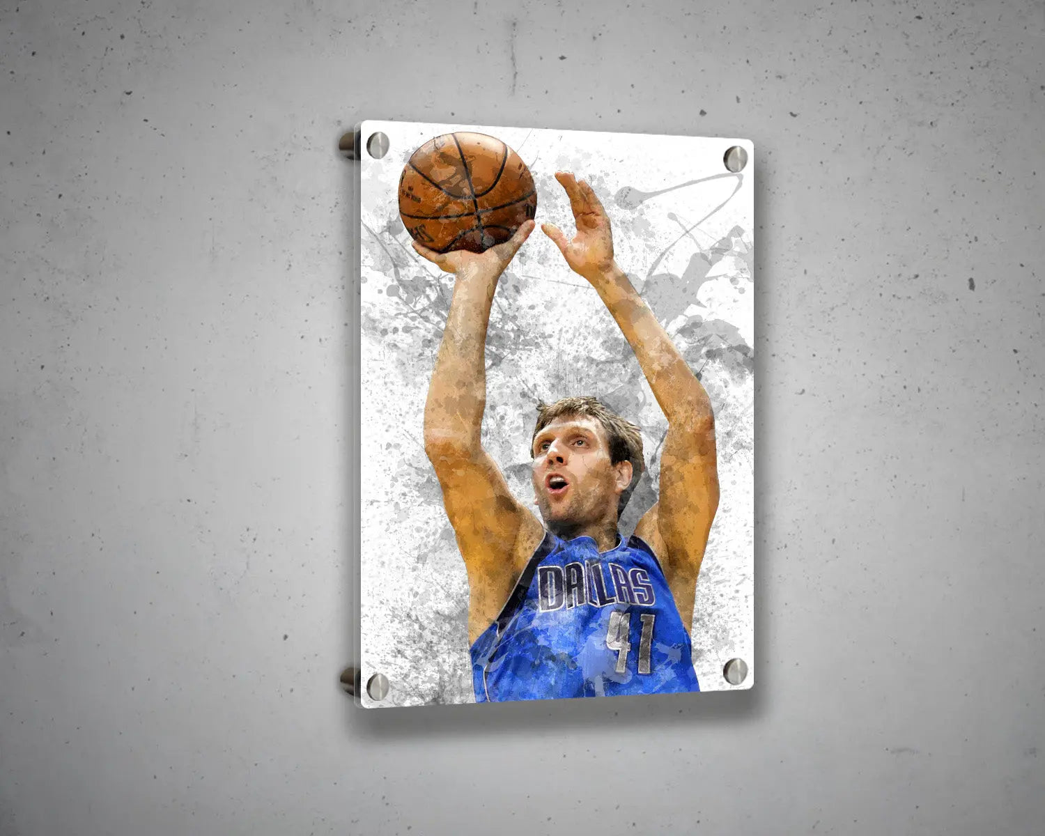 Dirk Nowitzki Splash Effect Canvas Art 