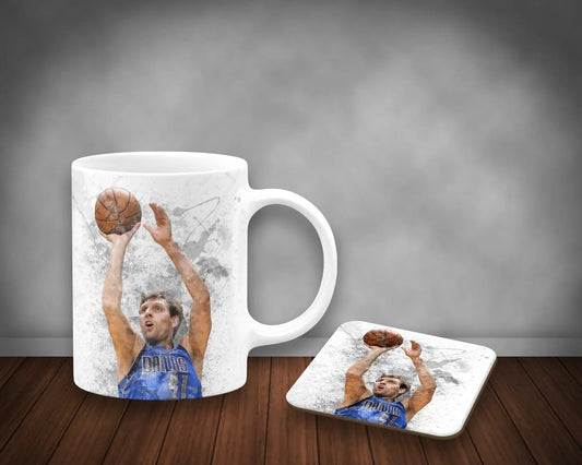 Dirk Nowitzki Splash Effect Mug and Coaster 