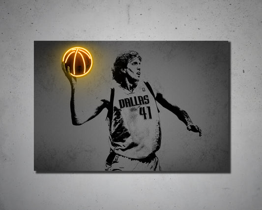 Dirk Nowitzki Canvas Wall Art