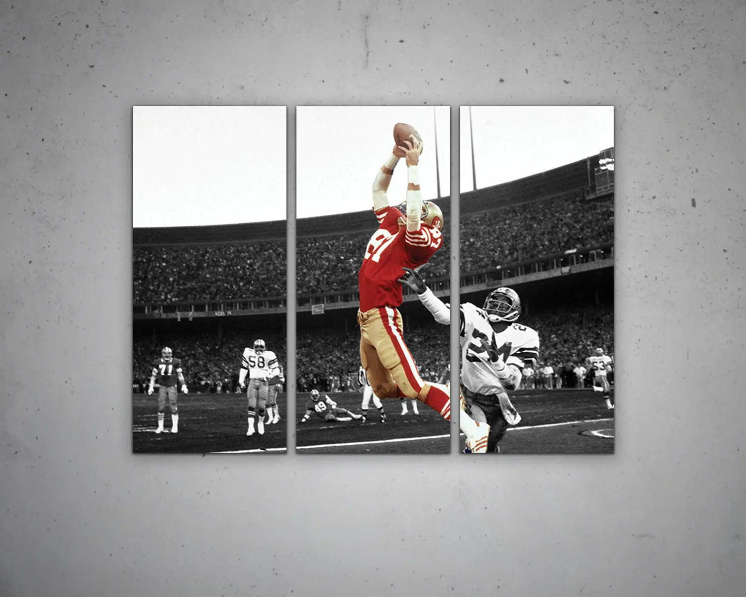 Dwight Clark Black & White Canvas Art 