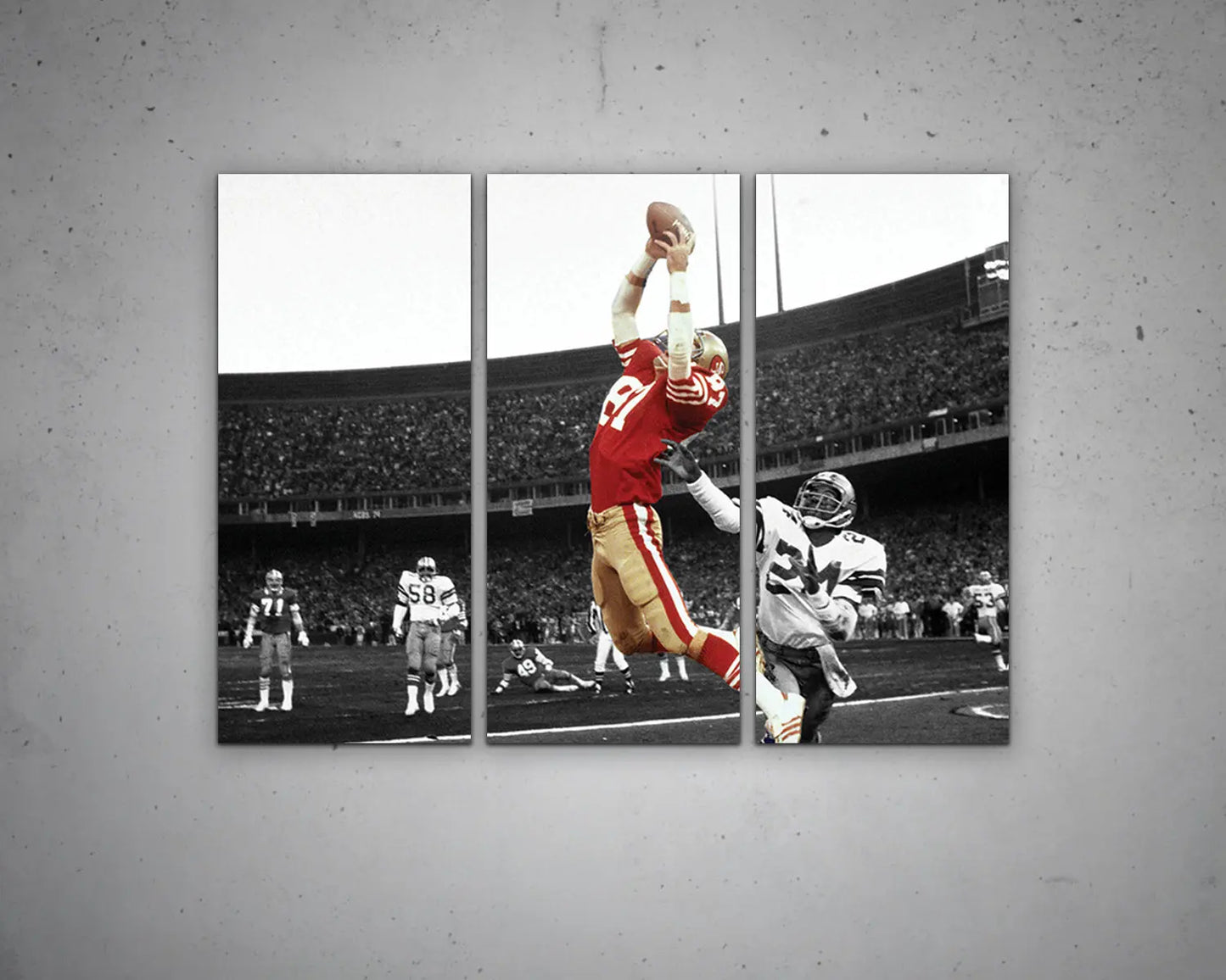 Dwight Clark Black & White Canvas Art 