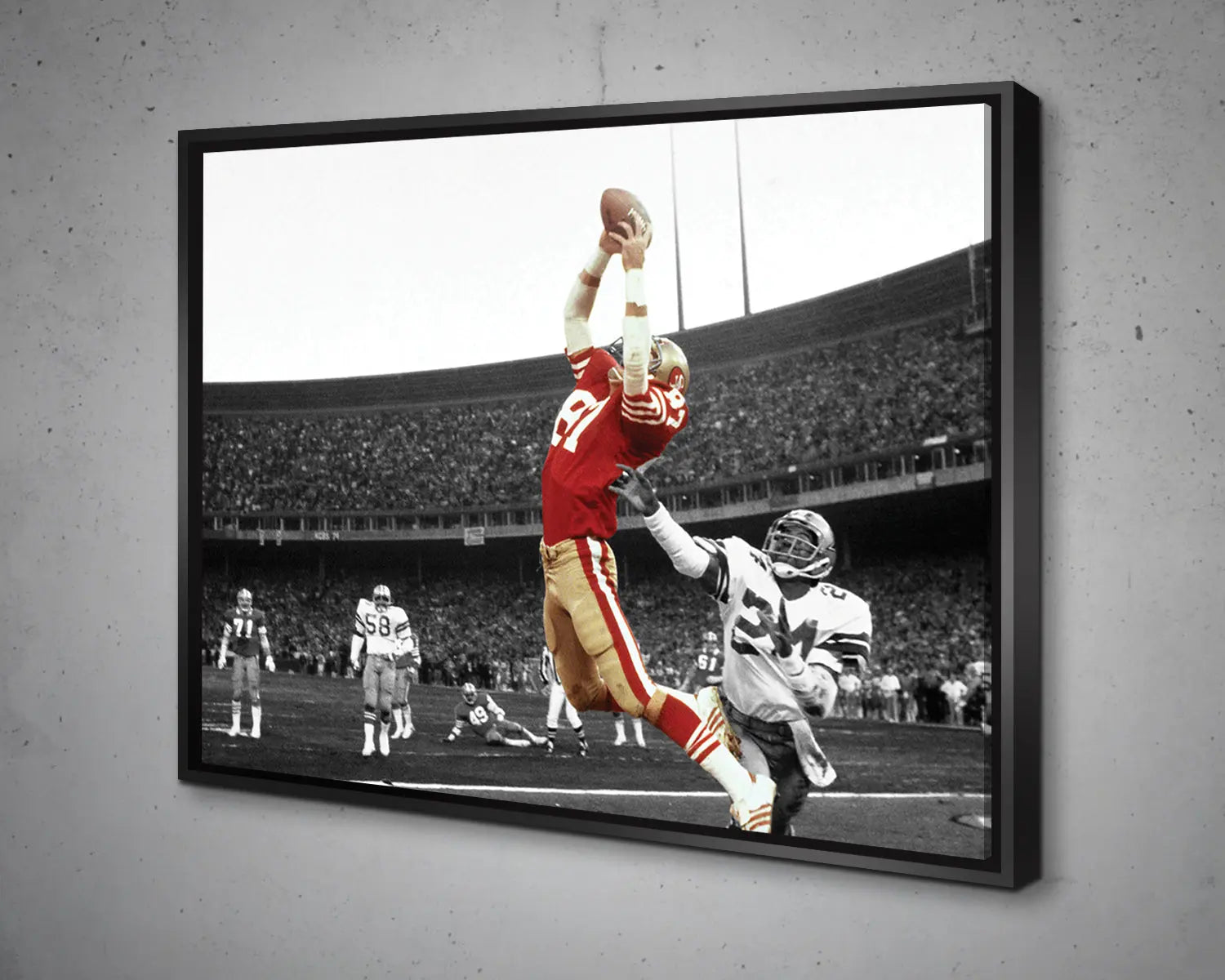 Dwight Clark Black & White Canvas Art 