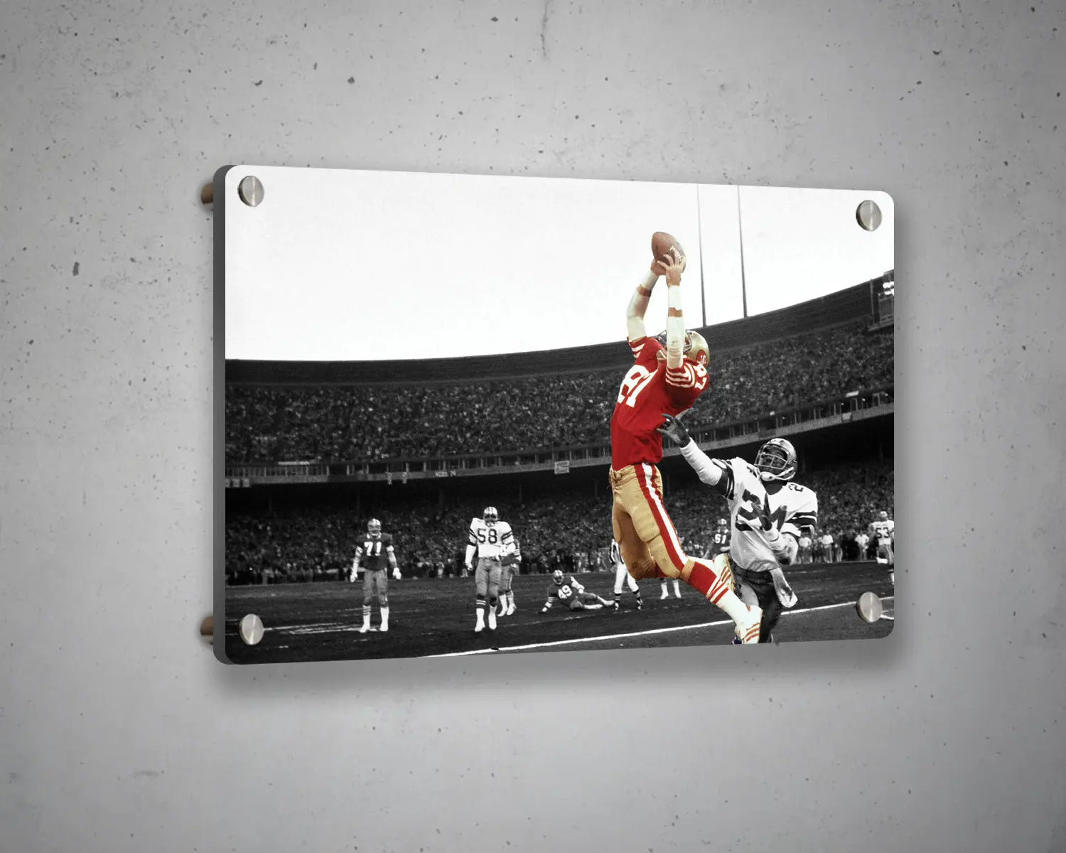 Dwight Clark Black & White Canvas Art 