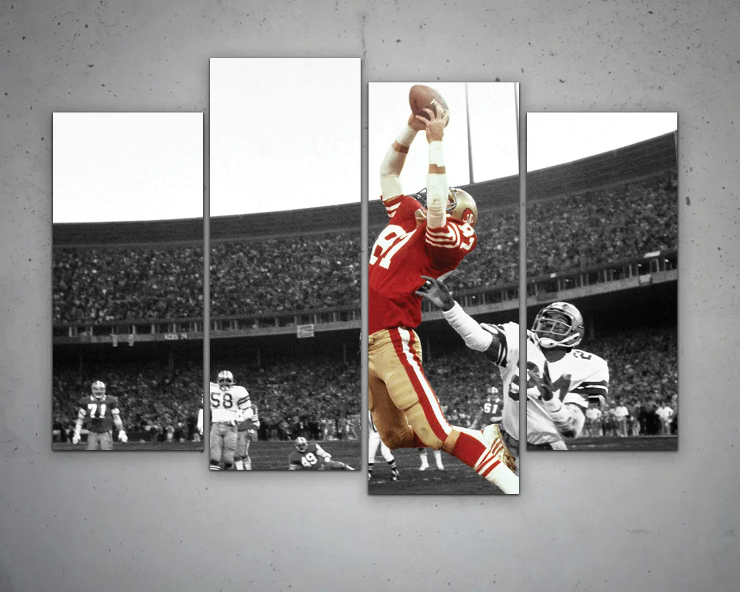 Dwight Clark Black & White Canvas Art 