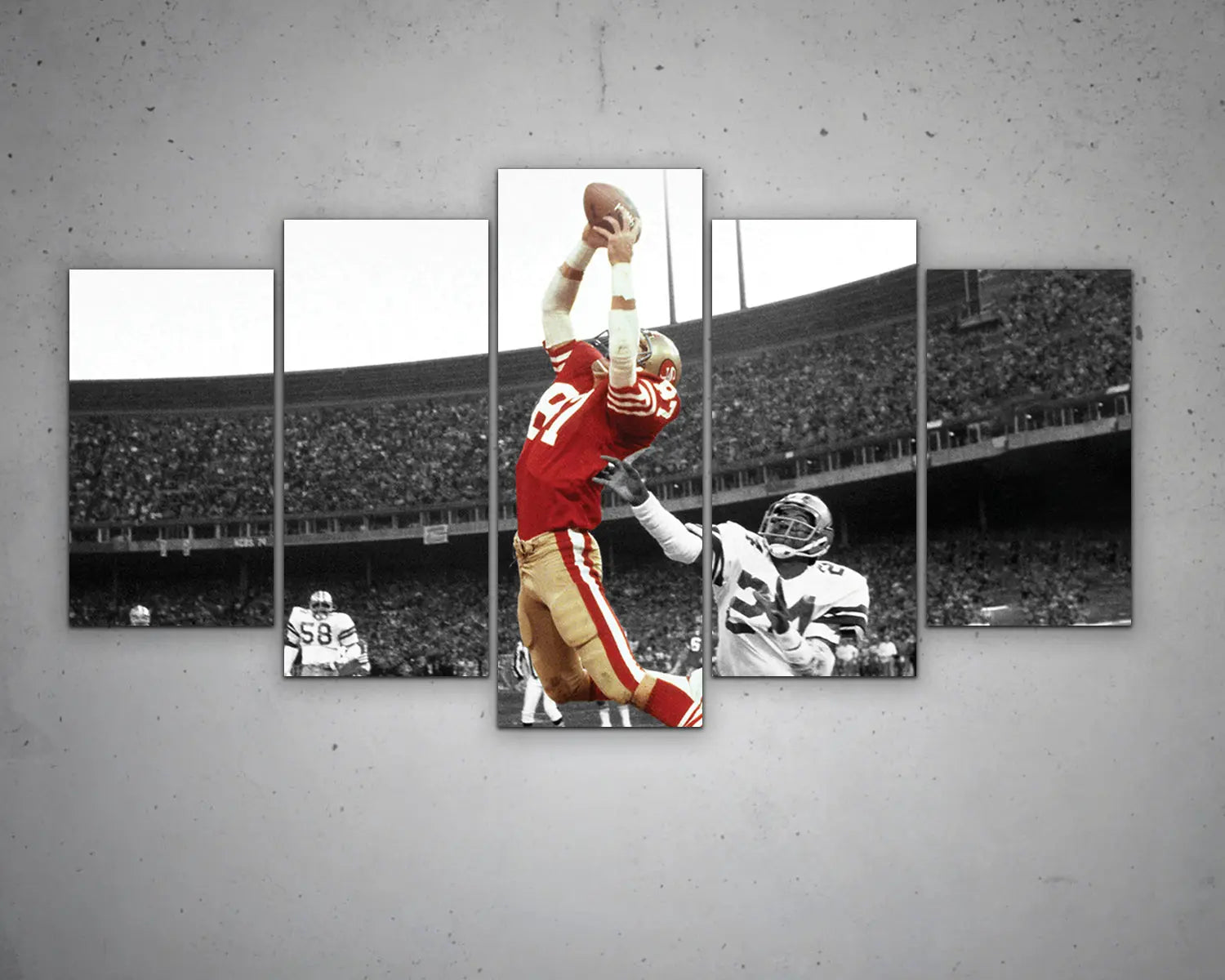 Dwight Clark Black & White Canvas Art 