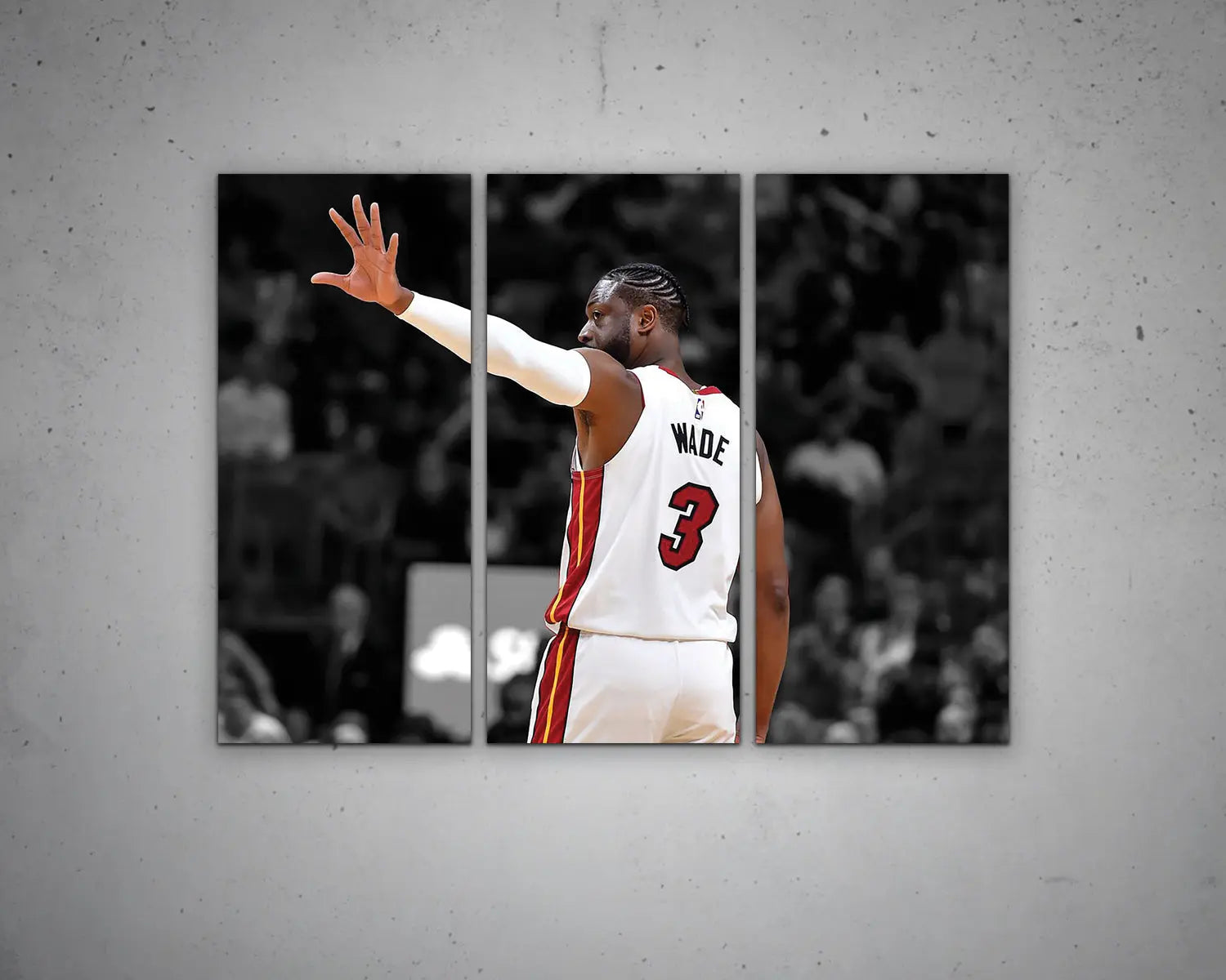 Dwyane Wade Black & White Canvas Art 