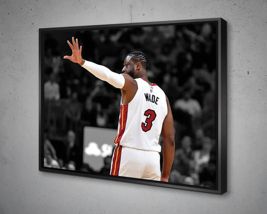 Dwyane Wade Black & White Canvas Art 