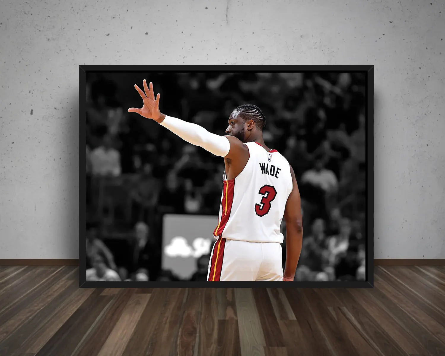 Dwyane Wade Black & White Canvas Art 