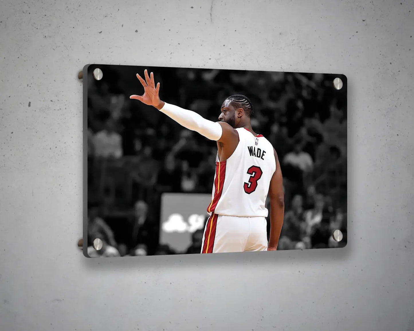 Dwyane Wade Black & White Canvas Art 
