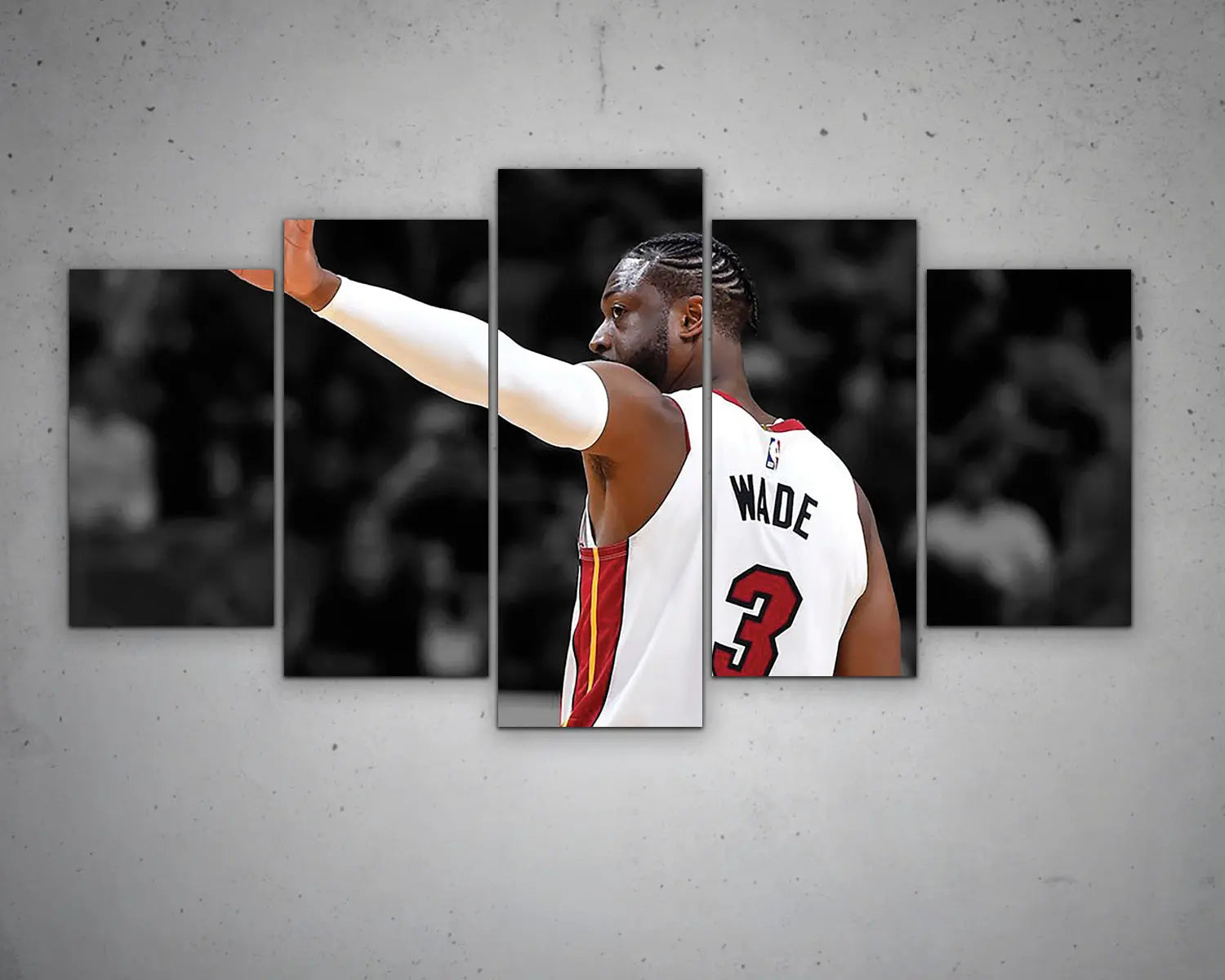 Dwyane Wade Black & White Canvas Art 