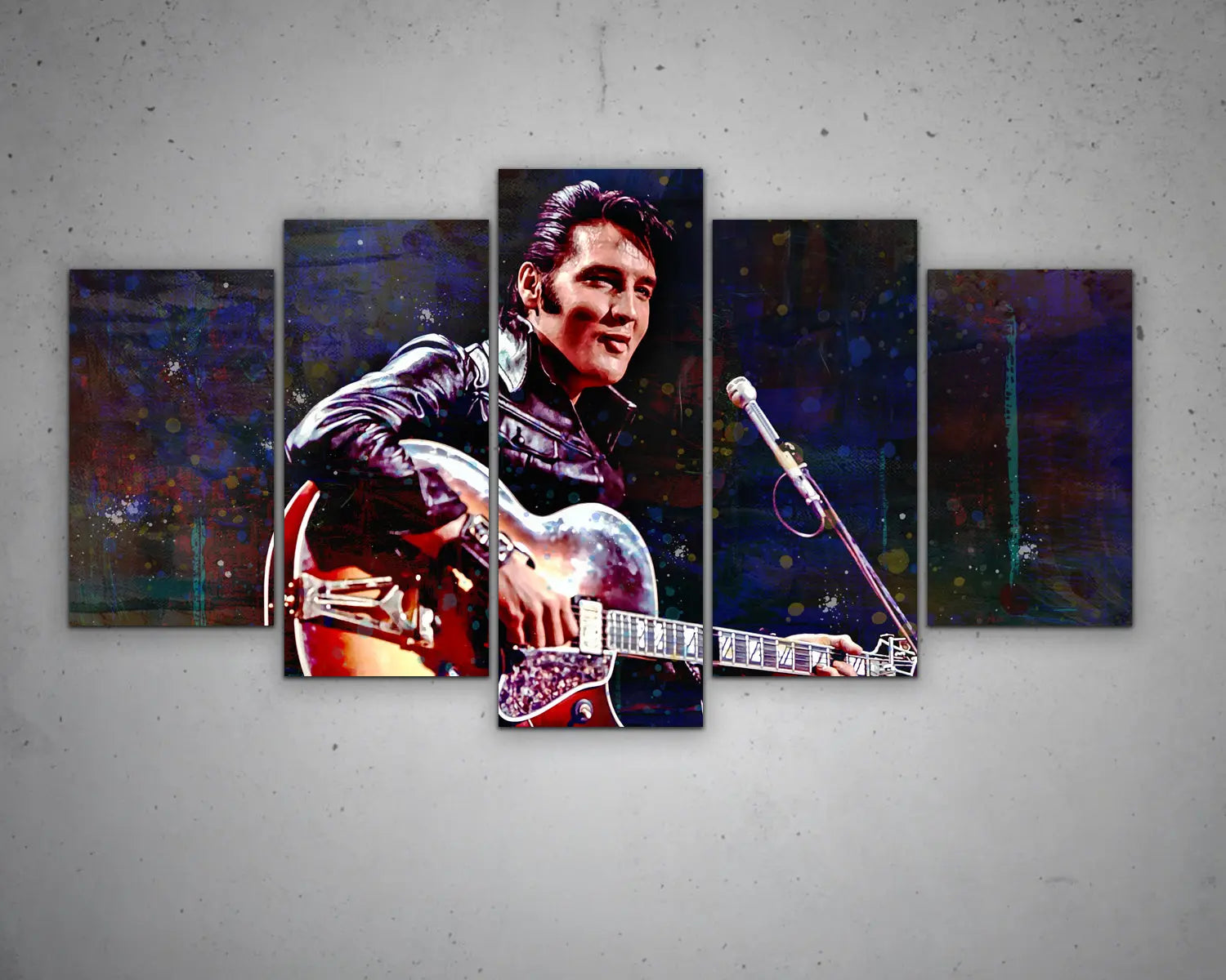 Elvis Presley Multicolour Wall Art 