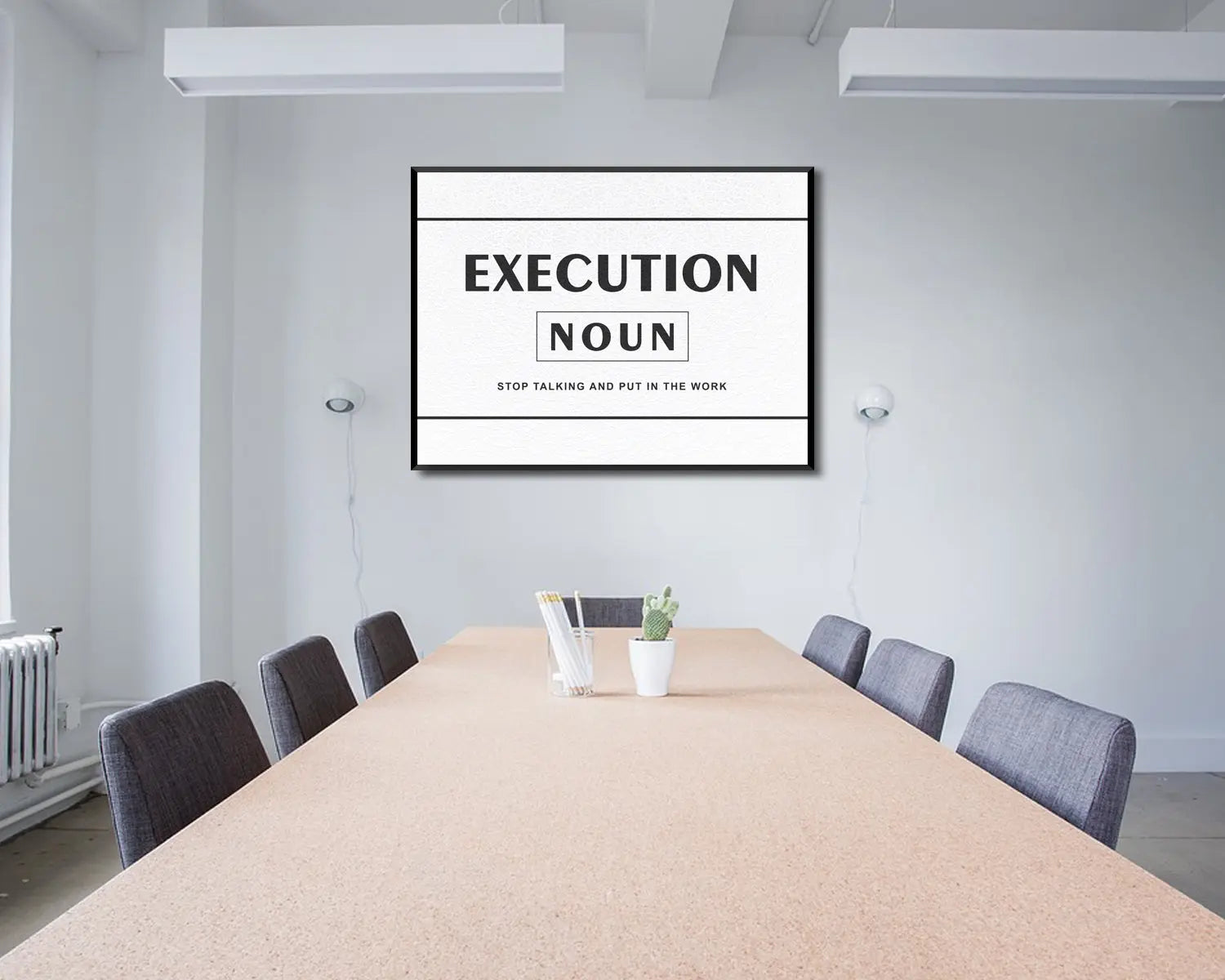 Execution stop talking and put in the work Canvas Wall Art 