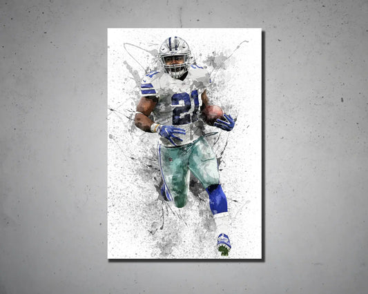 Ezekiel Elliott Canvas Wall Art
