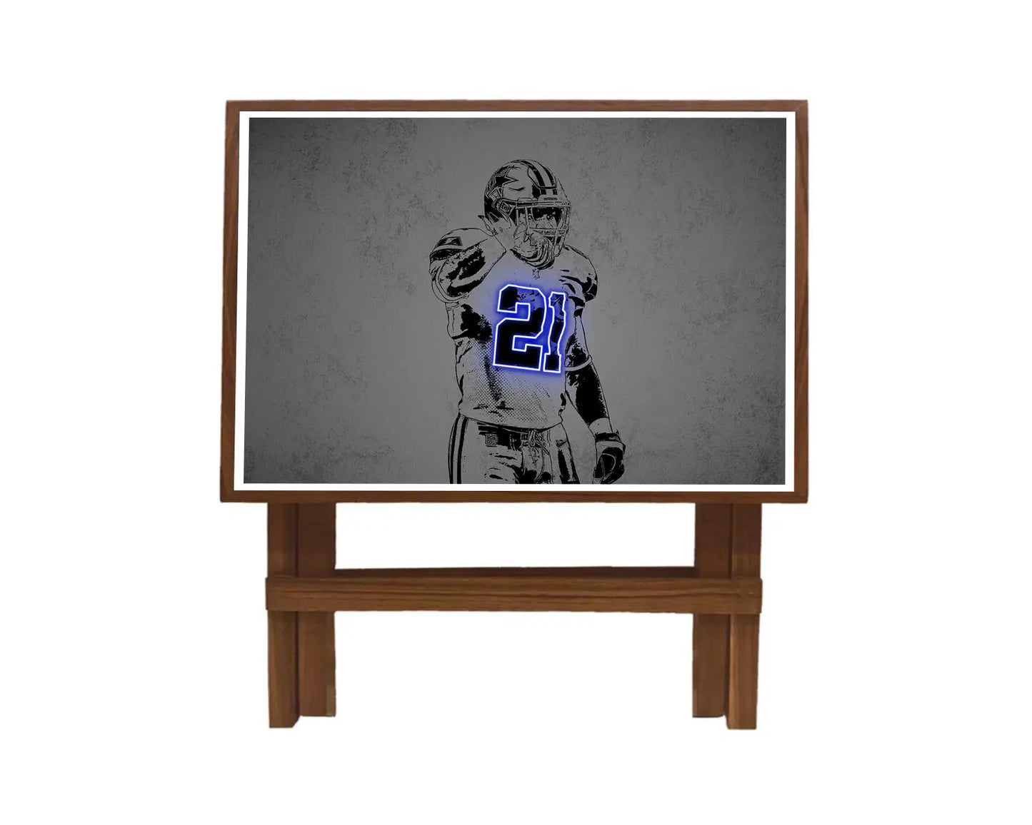 Ezekiel Elliott Neon Effect Coffee and Laptop Table 