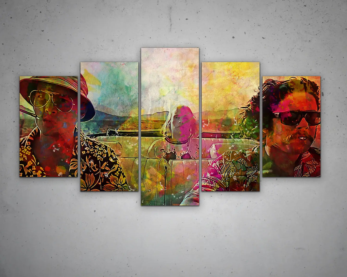 Fear and Loathing in Las Vegas Art Multicolour Wall Art 