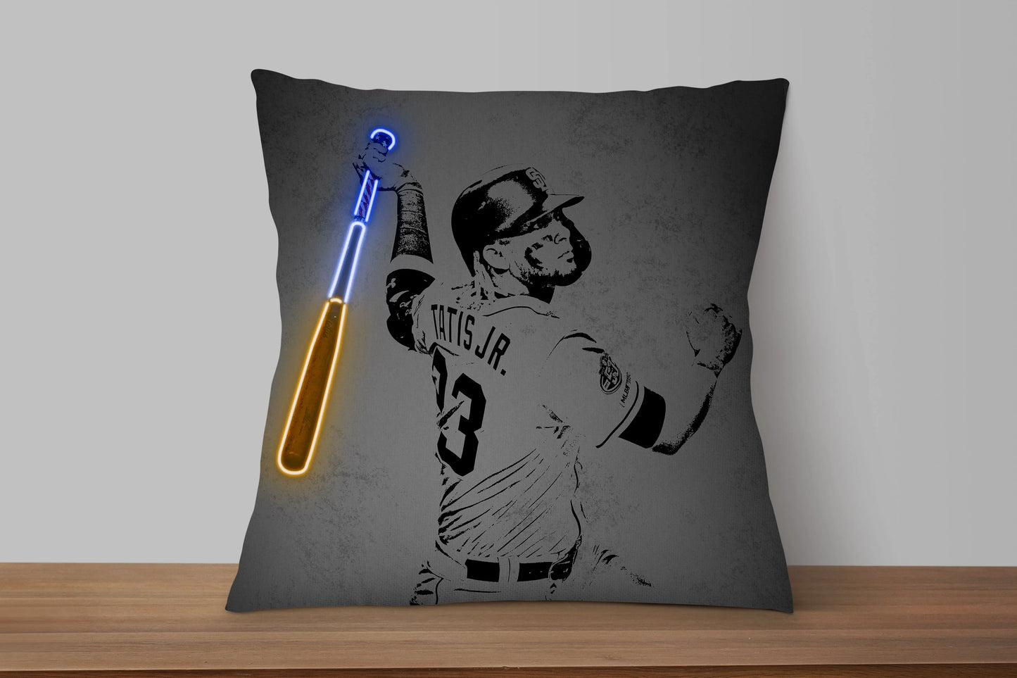 Fernando Tatís Jr Neon Effect Pillow 